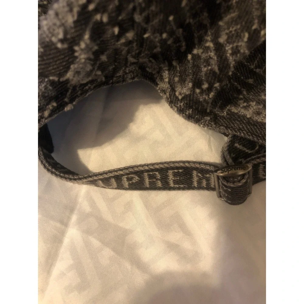 Supreme needle punch 6-Panel gray Hat Denim Cap